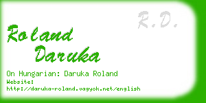 roland daruka business card